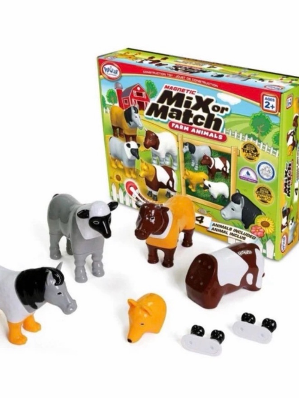 Mix or Match Magnetic Farm Animals Set - Multicolor